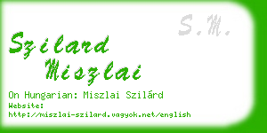 szilard miszlai business card